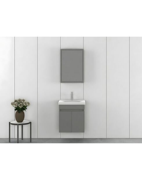 Ensemble de meubles de salle de bain (2 pièces) Amore 55 gris mat - 55x60x46cm