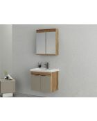 Ensemble de meubles de salle de bain (2 pièces) Carıno 65 pin/latte - 65x55x46cm