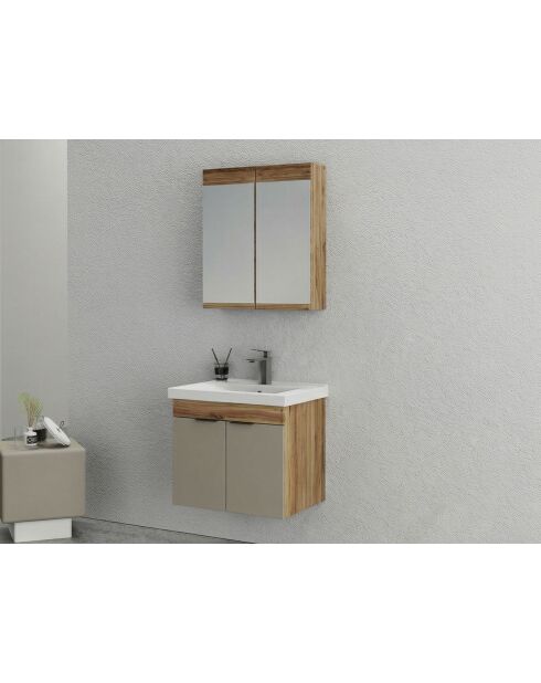 Ensemble de meubles de salle de bain (2 pièces) Carıno 65 pin/latte - 65x55x46cm