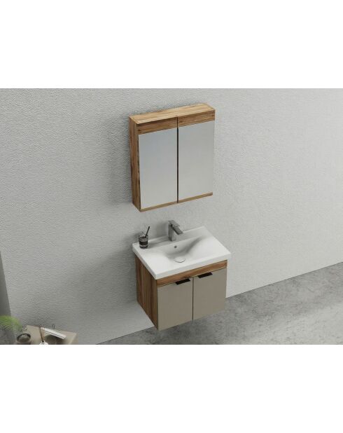 Ensemble de meubles de salle de bain (2 pièces) Carıno 65 pin/latte - 65x55x46cm