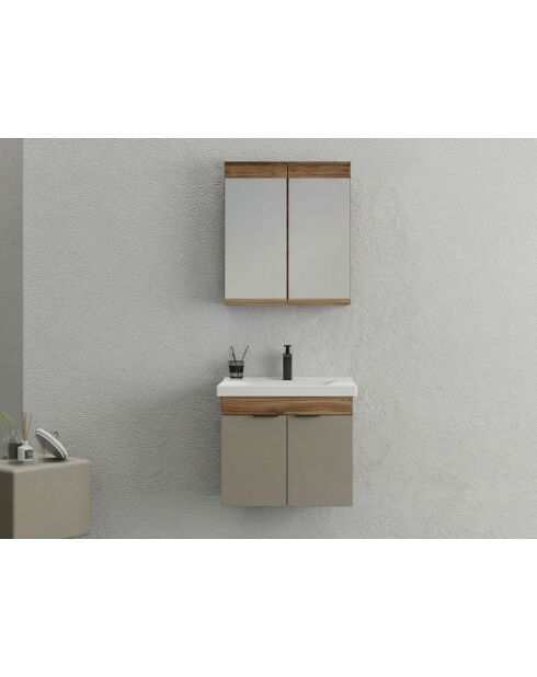Ensemble de meubles de salle de bain (2 pièces) Carıno 65 pin/latte - 65x55x46cm