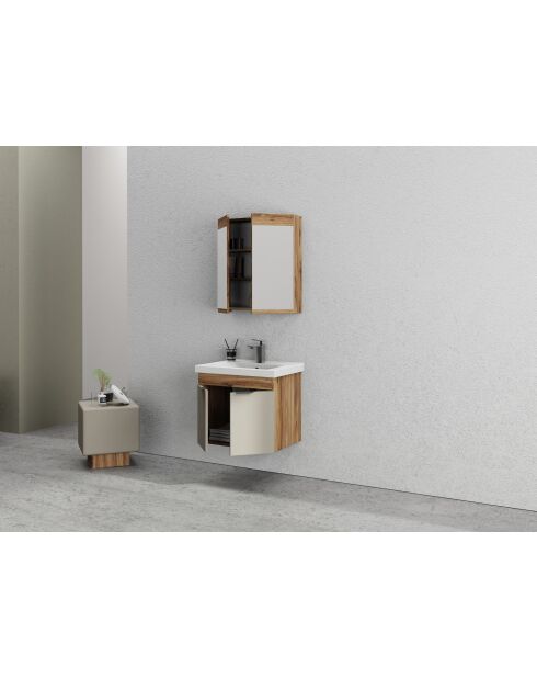 Ensemble de meubles de salle de bain (2 pièces) Carıno 65 pin/latte - 65x55x46cm