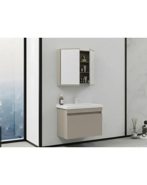 Ensemble de meubles de salle de bain (2 pièces) Bellezza 80 latté - 77x70x14cm