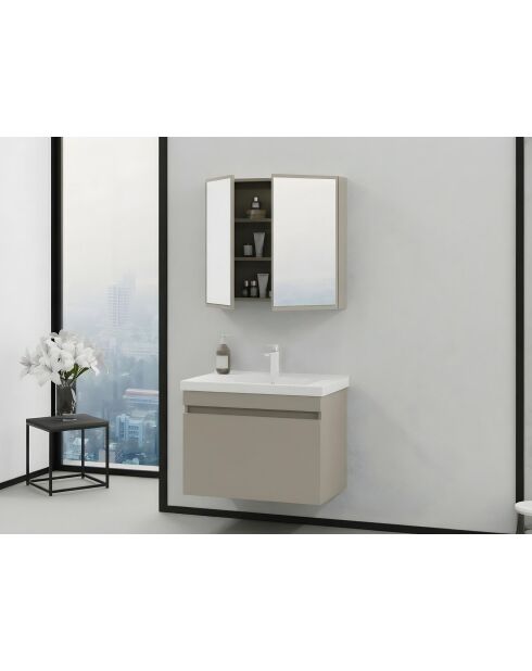 Ensemble de meubles de salle de bain (2 pièces) Bellezza 80 latté - 77x70x14cm