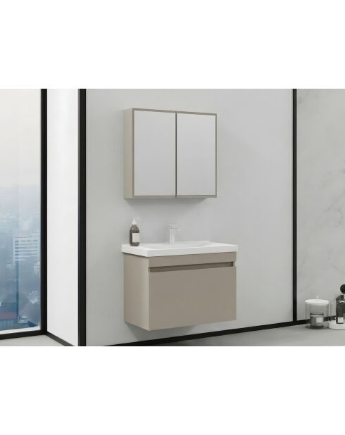 Ensemble de meubles de salle de bain (2 pièces) Bellezza 80 latté - 77x70x14cm