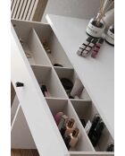 Table de maquillage Harmony 2 Round blanche - 124x135x40 cm