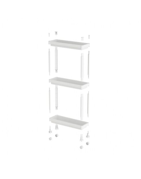 Étagère multifonctionnelle en plastique 242347 blanche - 54x18x102 cm