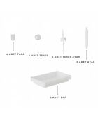 Mensola multifunzione in plastica 242347 bianca - 54x18x102 cm