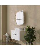 Armoire de toilette Quartz Cabinet blanche - 12x45x50 cm