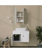 Armoire de toilette Quartz Cabinet blanche - 12x45x50 cm
