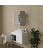 Armoire de toilette Quartz Cabinet blanche - 12x45x50 cm