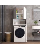 Meuble pour machine à laver Lyon 60 blanc - 70 x183 x60 cm