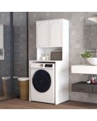 Meuble pour machine à laver Lyon 60 blanc - 70 x183 x60 cm