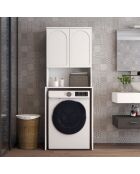 Meuble pour machine à laver Lyon 60 blanc - 70 x183 x60 cm