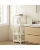 Étagère multifonctionnelle en plastique 242350 blanche - 36x23x102 cm