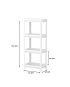 Étagère multifonctionnelle en plastique 242350 blanche - 36x23x102 cm