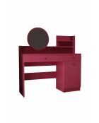 Harmony 2 Runder Schminktisch, Himbeer, 124 x 135 x 40 cm