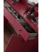 Harmony 2 Runder Schminktisch, Himbeer, 124 x 135 x 40 cm