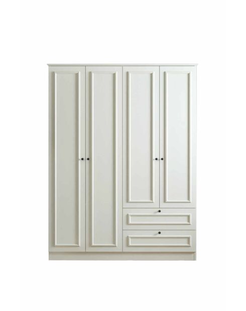 Garde robe Mira 182 blanche - 140x182x54cm