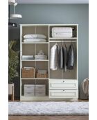 Garde robe Mira 182 blanche - 140x182x54cm