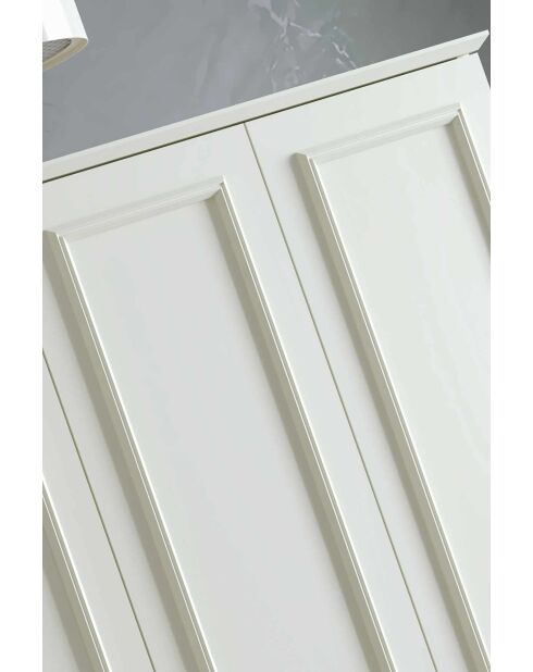 Garde robe Mira 182 blanche - 140x182x54cm