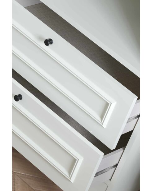 Garde robe Mira 182 blanche - 140x182x54cm