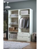 Garde robe Mira 182 blanche - 140x182x54cm