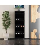 Meuble à chaussures 4 Piece Metal noir - 50x136x15 cm