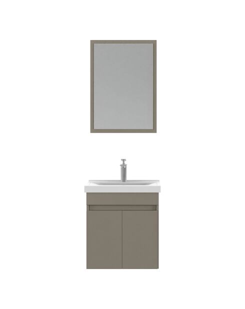 Ensemble de meubles de salle de bain (2 pièces) Amore 55 latté - 50x70x14 cm