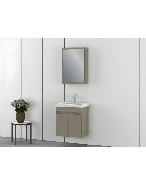 Ensemble de meubles de salle de bain (2 pièces) Amore 55 latté - 50x70x14 cm
