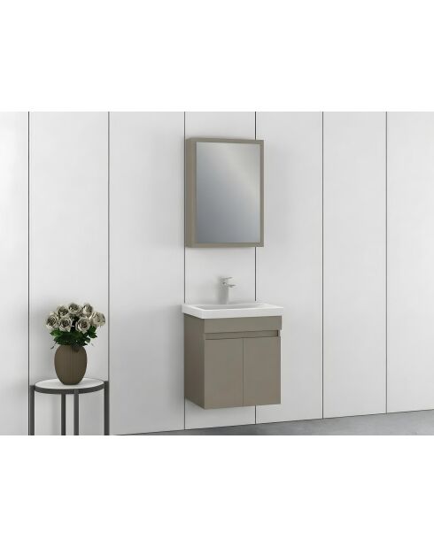 Ensemble de meubles de salle de bain (2 pièces) Amore 55 latté - 50x70x14 cm