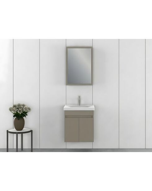 Ensemble de meubles de salle de bain (2 pièces) Amore 55 latté - 50x70x14 cm