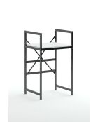 Meuble pour machine à laver C7 blanc/noir - 70x116x60 cm