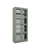 Armoire multifonctionnelle Lucas Glass 1600 76 verte - 80x190x37 cm