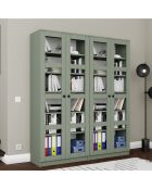 Armoire multifonctionnelle Lucas Glass 1600 76 verte - 80x190x37 cm