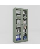 Armoire multifonctionnelle Lucas Glass 1600 76 verte - 80x190x37 cm