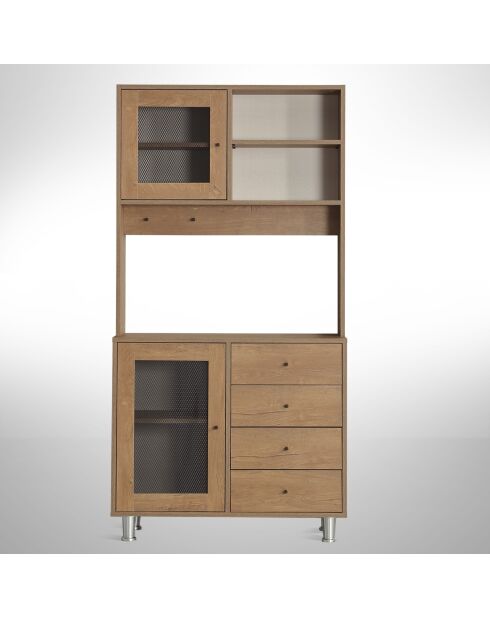 Armoire multifonctionnelle Grano 96 chêne du caucase - 96x187x40cm