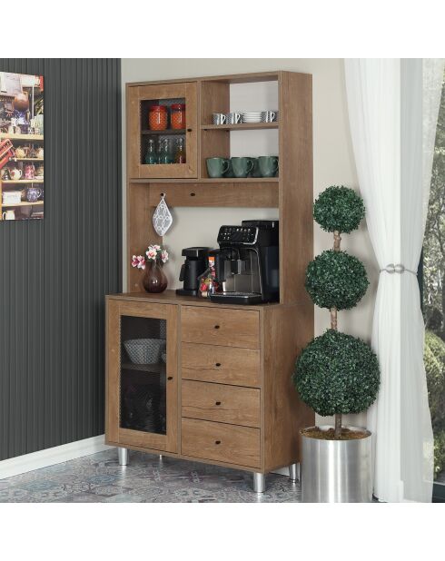 Armoire multifonctionnelle Grano 96 chêne du caucase - 96x187x40cm