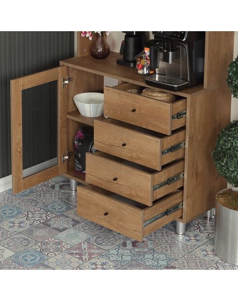 Armoire multifonctionnelle Grano 96 chêne du caucase - 96x187x40cm