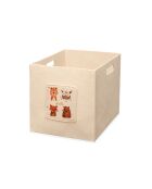 Panier en feutre HMY 6258 vert/crème - 30x30x30 cm