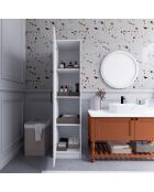 Garde robe Yaman 1 Door blanche - 40 x182 x47 cm