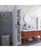 Garde robe Yaman 1 Door blanche - 40 x182 x47 cm