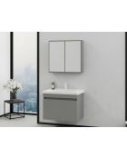 Ensemble de meubles de salle de bain (2 pièces) Bellezza 80 gris mat - 77x70x14cm