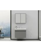 Ensemble de meubles de salle de bain (2 pièces) Bellezza 80 gris mat - 77x70x14cm