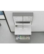 Ensemble de meubles de salle de bain (2 pièces) Bellezza 80 gris mat - 77x70x14cm