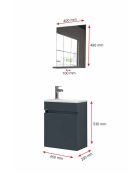 Armoire de toilette Fit anthracite - 40x49x10 cm