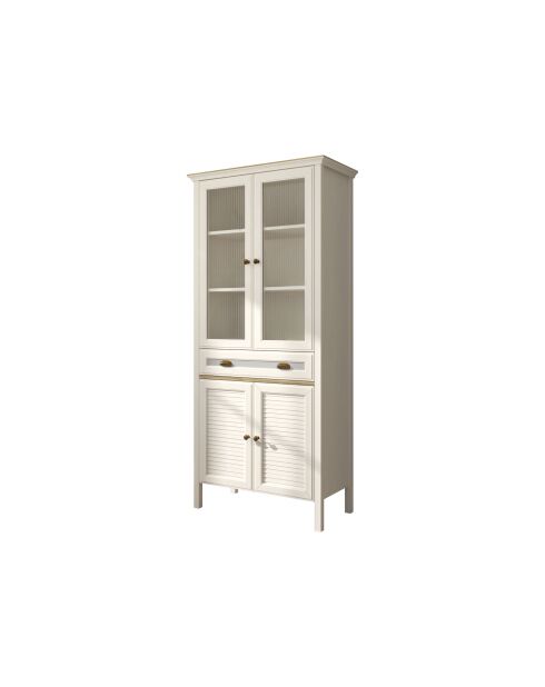 Armoire multifonctionnelle FRN 21020 crème/chêne/gris - 88,4x194x44,2cm