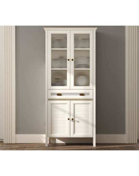 Armoire multifonctionnelle FRN 21020 crème/chêne/gris - 88,4x194x44,2cm