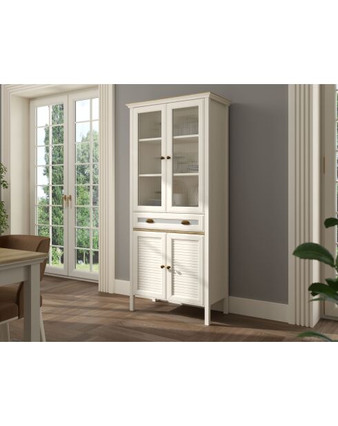 Armoire multifonctionnelle FRN 21020 crème/chêne/gris - 88,4x194x44,2cm