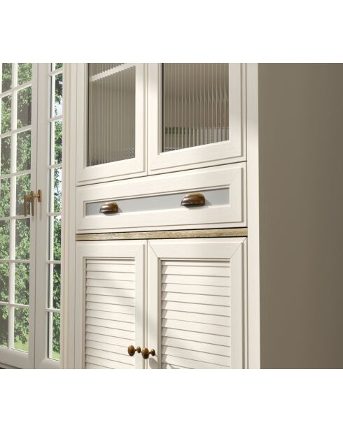 Armoire multifonctionnelle FRN 21020 crème/chêne/gris - 88,4x194x44,2cm